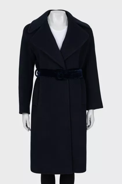 Dark blue wrap coats
