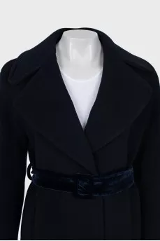 Dark blue wrap coats