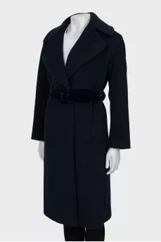 Dark blue wrap coats