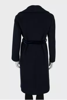 Dark blue wrap coats