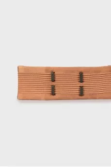 Silk belt with hooks