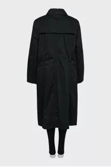 Black maxi raincoat