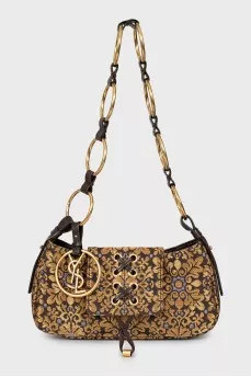 Textile bag with metal strap