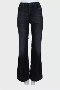 Black flared jeans