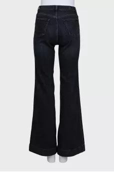 Black flared jeans