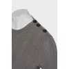 Knitted jumper with ruffled bottom