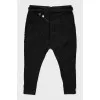 Men's black trousers with belt