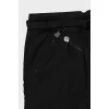 Men's black trousers with belt