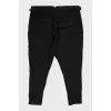 Men's black trousers with belt