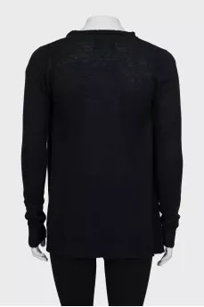 Black cashmere cardigan