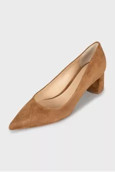 Suede mid heels