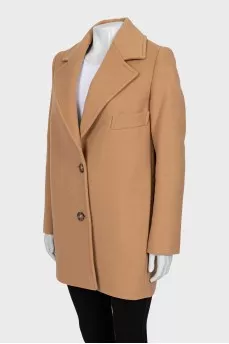 Beige cropped coat