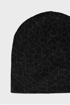 Men's hat with signature print