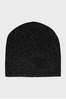 Men's hat with signature print