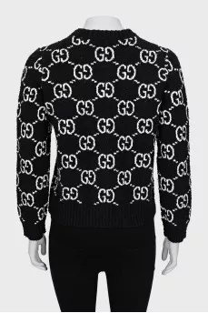 Cardigan with buttons in signature print