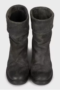 Chunky suede boots