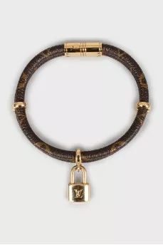 Bracelet in branded print with pendant