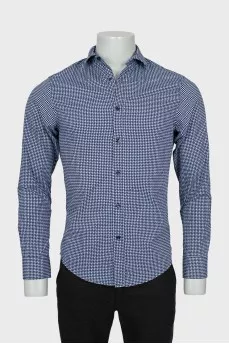 Men's fitted gingham shirt