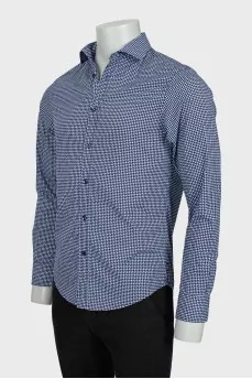 Men's fitted gingham shirt