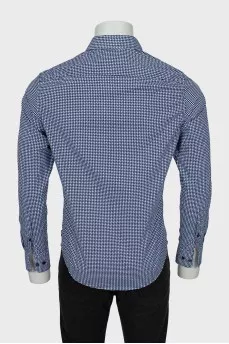 Men's fitted gingham shirt