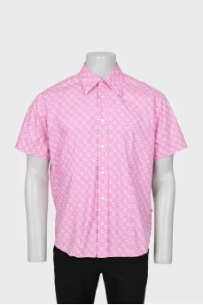 Men's printed short sleeve shirt