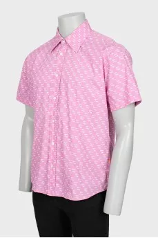 Men's printed short sleeve shirt