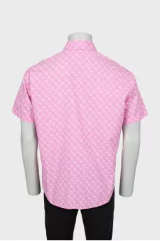 Men's printed short sleeve shirt