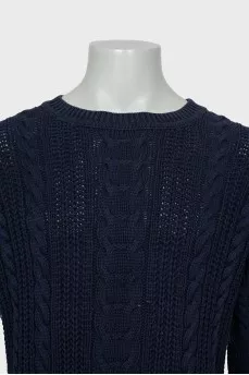 Men's blue knitted sweater