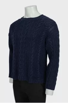 Men's blue knitted sweater