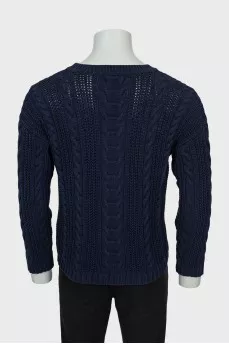 Men's blue knitted sweater