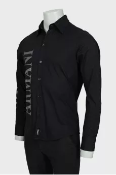 Men's black shirt with brand logo