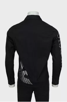 Men's black shirt with brand logo