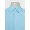Men's blue straight-fit shirt