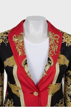 Printed silk jacket