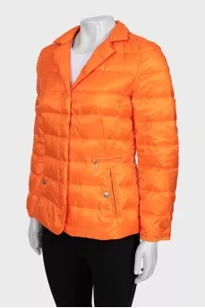 Orange quilted jacket