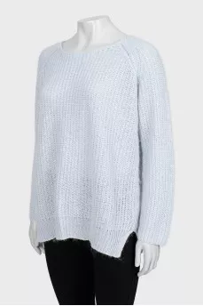Knitted short pile sweater
