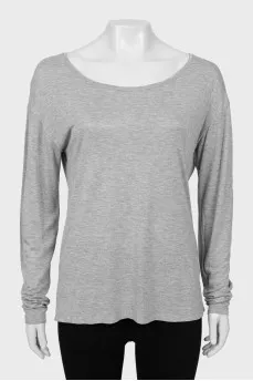 Light gray jumper with lurex