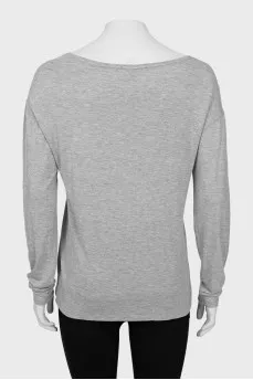 Light gray jumper with lurex
