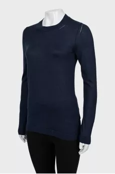 Blue silk and cashmere jumper