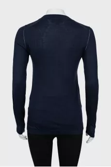 Blue silk and cashmere jumper