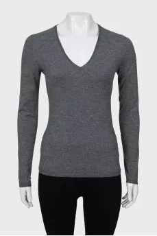 Cashmere V-neck jumper