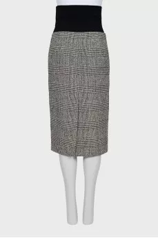 Black and white high waist skirt