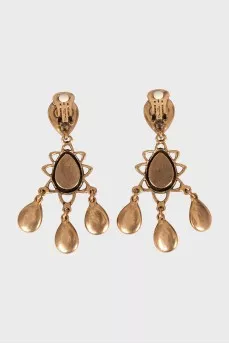 Clip-on earrings with gold plated