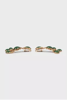 Clip-on earrings with gold plated