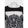 Black and white patterned T-shirt