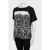 Black and white patterned T-shirt