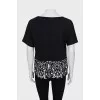 Black and white patterned T-shirt