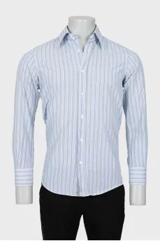 Men's fitted striped shirt