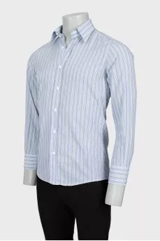 Men's fitted striped shirt
