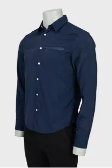 Men's blue fitted shirt